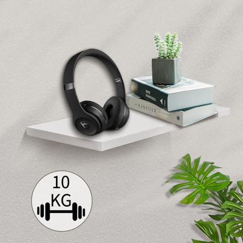 Sour Lemon 3PCS Floating Shelves White, 40cm Shelves for wall Shelves Screw Mounted - Image 3
