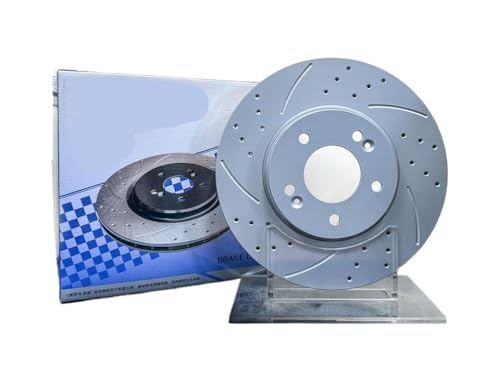 IVLAZLRG Soluciones de Disco de Freno para i10 i20 Activo i30 CW Wagon n i40 ioniq 5 Modelos eléctricos(Silver)