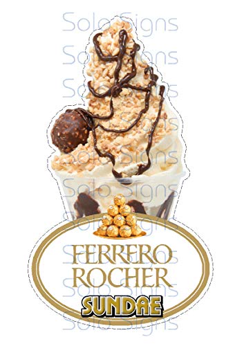 Ferrero Rocher Sundae Whippy Ice Cream Sticker - 18 cm fustellato adesivo in vinile