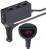 kfz voltmeter vdo Smart IC für kontrollierte USB-Aufladung • Ein/Aus-Schalter im Zigarettenanzünder-Stecker • 4 USB-Ladeports: je 5 V, 2x 2,4 A, 2x 1 A, gesamt max. 6,8 A / 34 Watt • Maße: 125 x 30 x 55 mm, Verlängerungs-Anschlusskabel-Länge: 100 cm, Gewicht: ca. 184 g