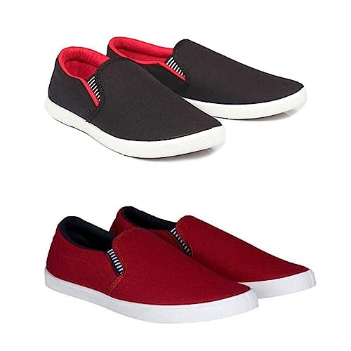Image of HOTSTYLE Premium Casual Shoes Slip On Sneakers for Men |Combo Pack of 2|176