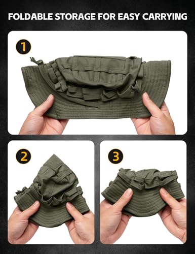 Image of IDOGEAR SPORTS Tactical Boonie Hat for Men Women Brim Sun Hat for Outdoor Activities Like Fishing, Hiking, Hunting & Camping