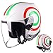 Caschi Moto 3/4 Jet per Adulti, Casco Jet, Certificato DOT/ECE, Casco Moto Robusto e Confortevole, Massima Sicurezza Stradale, Chiusura a Cricchetto, Ideale per Scooter,#13,M