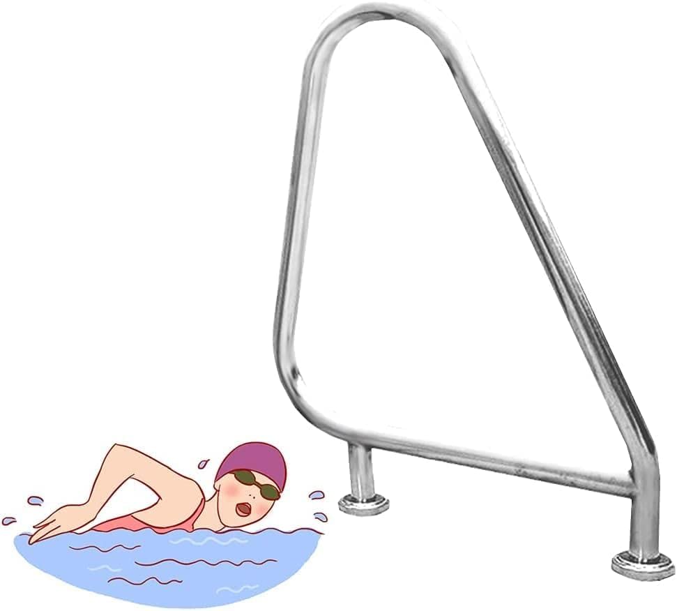 Mains courantes de piscine en acier pour sécuriser l'escalier extérieur de votre jardin