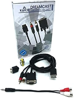 SEGA Dreamcast DC VGA High Definition Cable RCA Sound Adapter HD PAL/NTSC - An affordable way to get the best display out of your Dreamcast. Allows HD video display as well as sound with no distortion