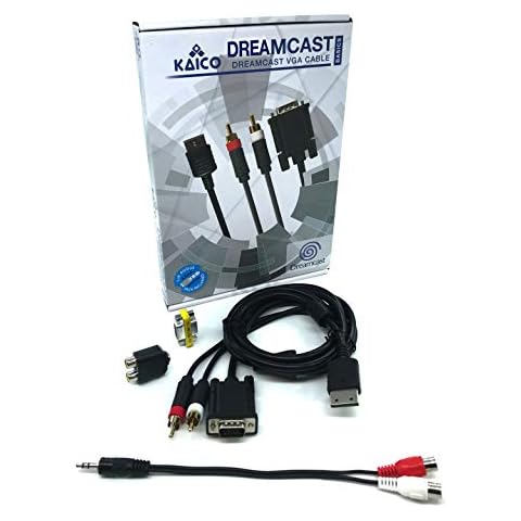 SEGA Dreamcast DC VGA High Definition Cable RCA Sound Adapter HD PAL/NTSC - An affordable way to get the best display out of your Dreamcast. Allows HD video display as well as sound with no distortion Cover