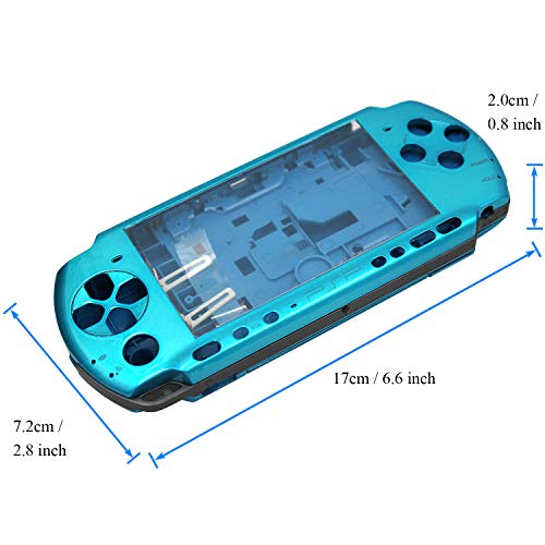 Ostent Full Housing Shell Faceplate Case Repair Replacement For Sony Psp 3000 Console Color Blue #TOP7
