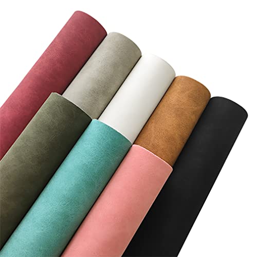 XHT 8 Stück 20x30cm weiches, einfarbige Kunstleder-Blätter, PU Lederimitat, wasserdicht, für Ohrringe, Haarschleifen, DIY-handgefertigte Projekte