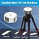 EIHI 1 Individuell Stativ-Adapter Für Star-Link Mini, 1/4-Zoll-20-Gewinde Für Mini-Starlink-Halterung, Kompatibel Mit Standard-1/4-Zoll-Stativen, Zubehör Für Starlink Mini（Silber,A）