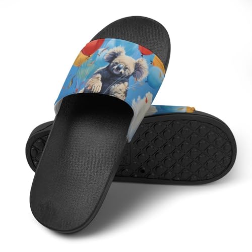 Koalas Balloons in Sky Non Slip Slides Sandals for Women Men Quick Drying Shower Shoes for Bathroom Pool Beach4