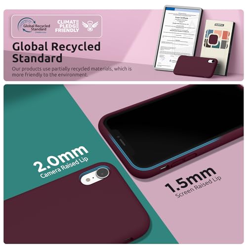 SURPHY Silicone Case Compatible with iPhone XR Case 6.1 inches, Soft Liquid Silicone Shockproof Phone Case (with Microfiber Lining) Compatible with XR (2018) 6.1 inches (Plum) by SURPHY - Image 4