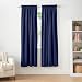 AmazonBasics Room Darkening Blackout Curtain Set - 52" x 84", Navy