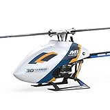 OMPHOBBY M1 EVO RC Helicopter Dual Brushless Motors Direct-Drive Mini RC Helicopters for Adults, 3D Flight RC Airplane 6 Channel Heli BNF White(OMP Protocol-No Controller)