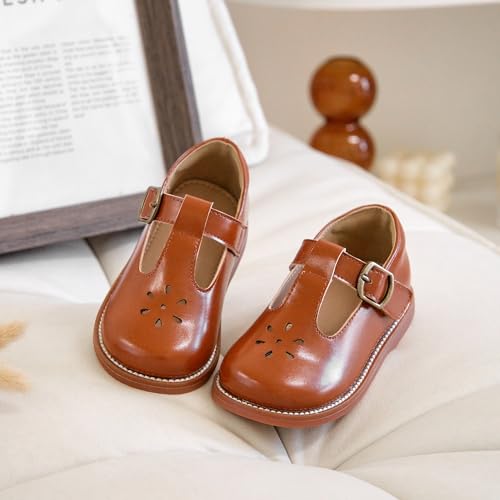 Image of Flaryzone Toddler Little Girl Mary Jane School Uniform Oxfords Flat Dress Shoes