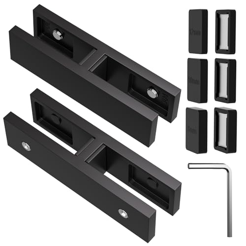 Glass Railing Clamp, 180°, 2 Pack, 304 Stainless Steel Glass Railing System for 3/8"-1/2"(8mm-13mm) Thinkness Heavy Duty Balusters Clamps/Deck/Stairs/Pool/Balcony/Patio