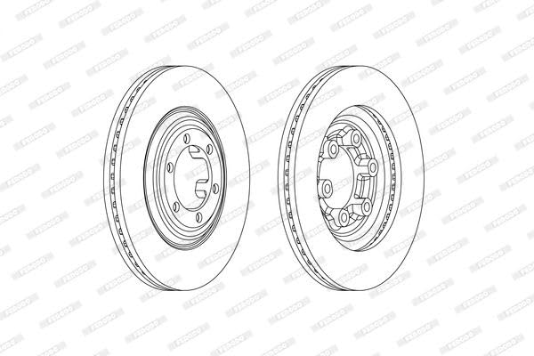 FERODO Premier DDF2372C, 2 szt Tarcze Hamulcowe przód 300mm