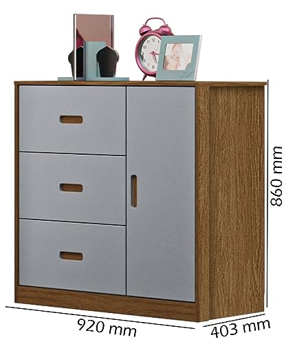 Jogo De Quarto Infantil Livia Com Berço Mini Cama Cômoda e Roupeiro Canaã