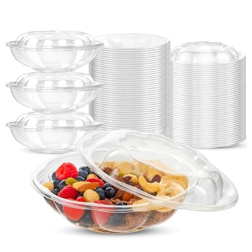 150 Pack Clear Salad Bowls with Lids
