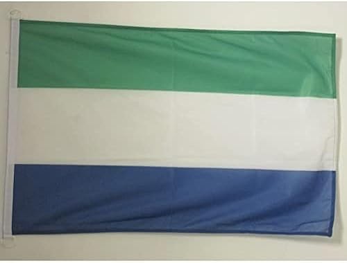 AZ FLAG Bandera de Sierra Leona de 2 x 3 pies para exteriores, banderas de Sierra Leonesa de 35.4 x 23.6 in, pancarta de poliéster con anillos de 2