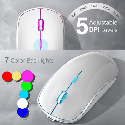Joyaccess 4229 J Joyaccess Wireless Keyboard And Mouse Combo With 7 Backlit Options,Quiet Light Up Keys,Type-C Rechargeable,Sleep Mode-2.4G Slient Portable Cordless Combo thumb #2