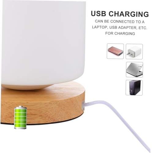Lámpara de mesa de noche LED con luz cálida y control táctil USB miniatura 7