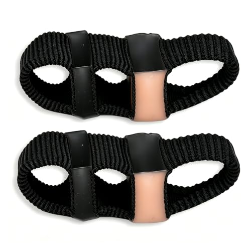 #VerdientProvisionen<br>2 Stück Dreiloch Abstandshalter für Zehentrenner Zehenspreizer Hallux Valgus Silikon Zehenkorrektur Set für Uberlappende Zehen Gepolsterte Bandagen Schwarz