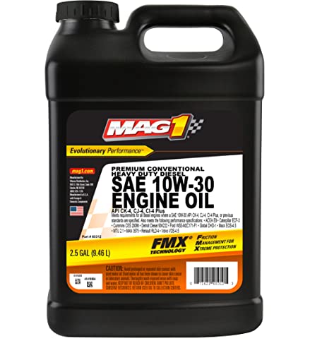 Mag 1 60312 Premium Conventional 10W-30 CK-4 Heavy Duty Diesel Engine Oil - 2.5 Gallon