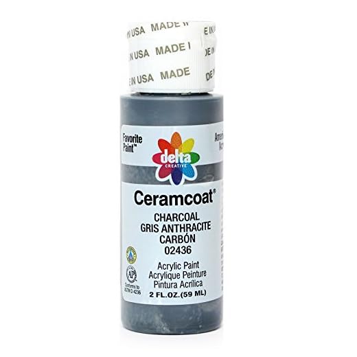 Delta Creative Ceramcoat Acrylic Paint in Assorted Colors (2 oz), 2436, Charcoal