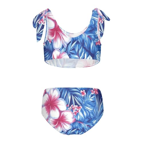 KLL Baseball Blue Stripe Girls' Two Pieces Bikini Set Scoop Neck Bathing Suit Swimming Suits Cute Shoulder Strap2