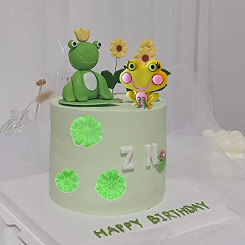 Mujiang Frog Silicone Mold Lotus Leaf Fondant Mold Green Grass Chocolate Candy Molds For Cake Decorating Cupcake Topper Gum Paste Polymer Clay Set Of 4 #TOP3