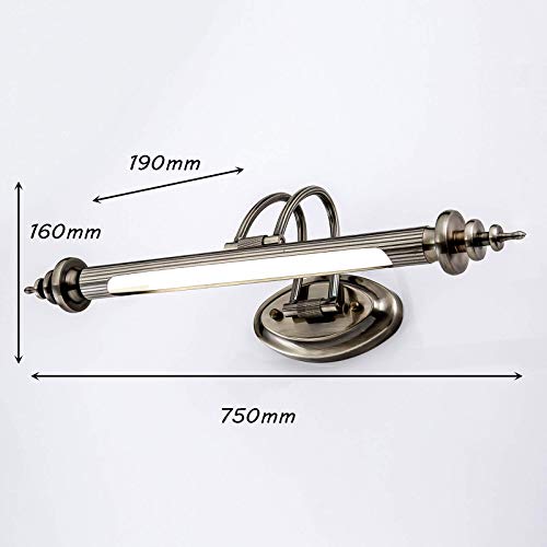 Éclairage miroir de bain LED anti zone d'ombre vintage