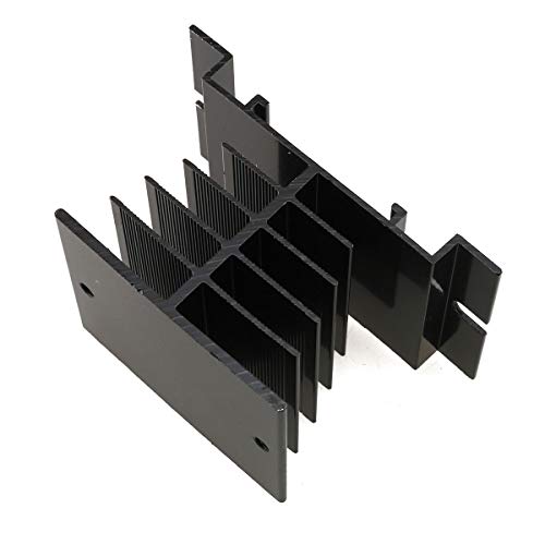 Disipador de calor aleación de aluminio negro radiador SSR monofásico para relé de estado sólido 40DA