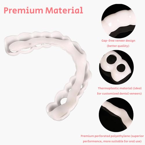 Image of 2 Pairs Temporary Smile Support Adjustable for All Genders, Top and Bottom, Temporarily Adjustable for Men and Women, Regain Confidence