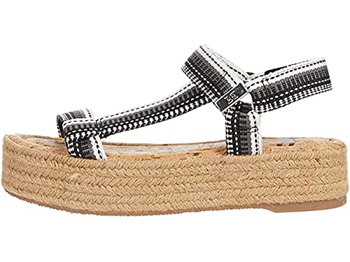 Image of Sam Edelman Artica Black /White Multi Heavy Woven Stripe Trim 6.5 M