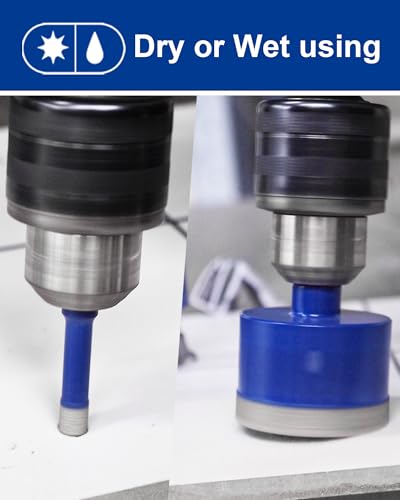 Image of SHDIATOOL Diamond Drill Core Bits Set for Porcelain Triangle Shank Hole Saw Cutter for Tile Marble Ceramic Granite on Drill Machine 11pieces(6 /8 /10 /20 /25 /28 /32 /35 /45 /50 /65MM)