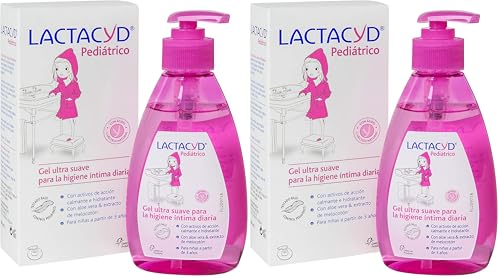 LACTACYD Gel de Higiene Íntima Pediátrico para Niñas a Partir de 3 Años 200 ml (Paquete de 2)