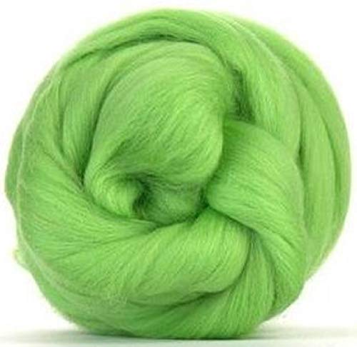 4 oz Paradise Fibers 64 Count Dyed Merino Top Spinning Fiber (Leaf Green)