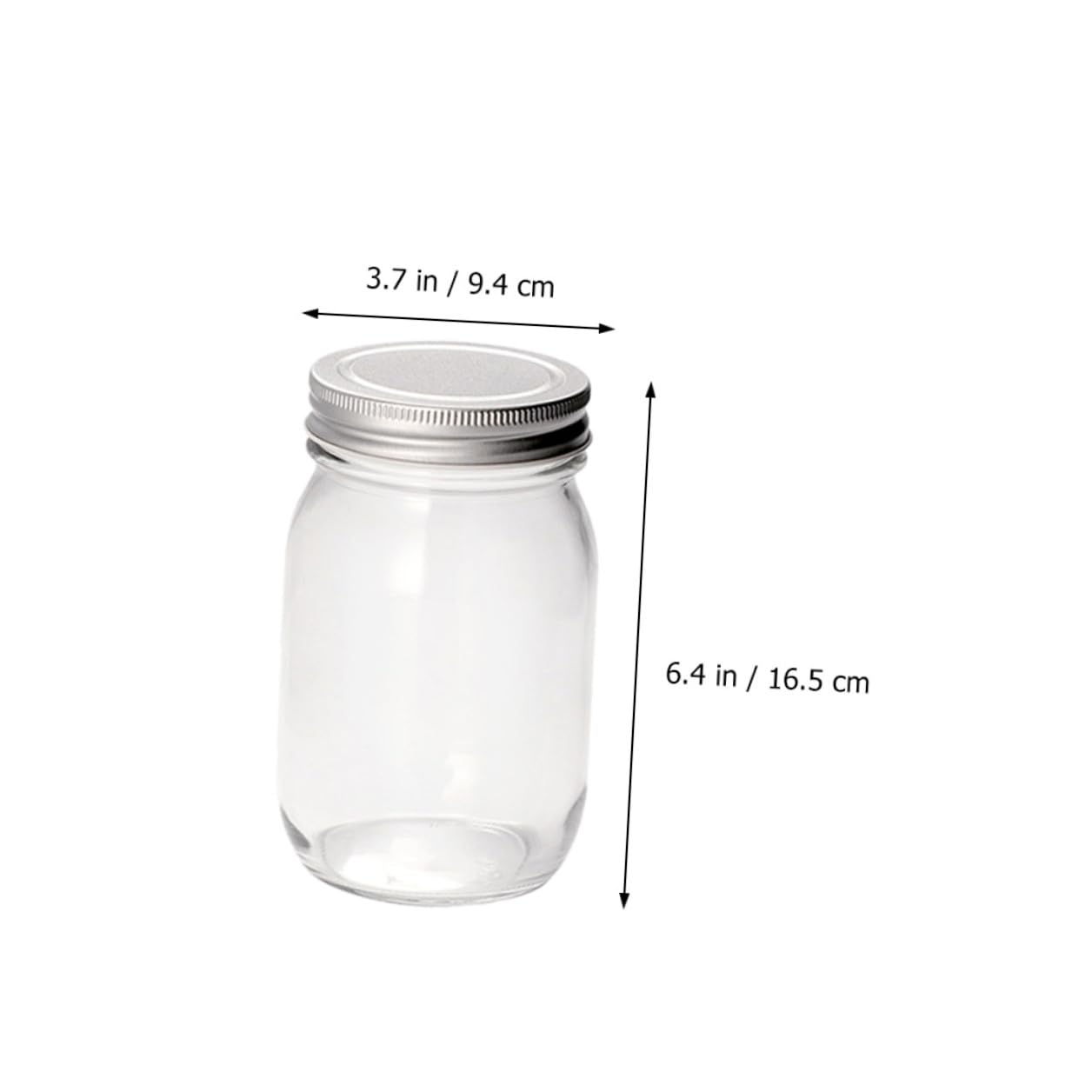 Glasbehälter 1 Satz 4 Stück mit Deckel aus Glas für Salat und Früchte