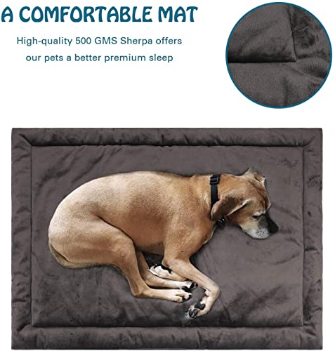 Allisandro Water-Proof Dog Bed, Washable Mat Crate Pad, Durable Pet Beds Soft Dog Mattress, Anti-Slip Kennel Pads For Dogs, Cats And Small Animal, Grey (31.4 X 23.6 Inches) #TOP4