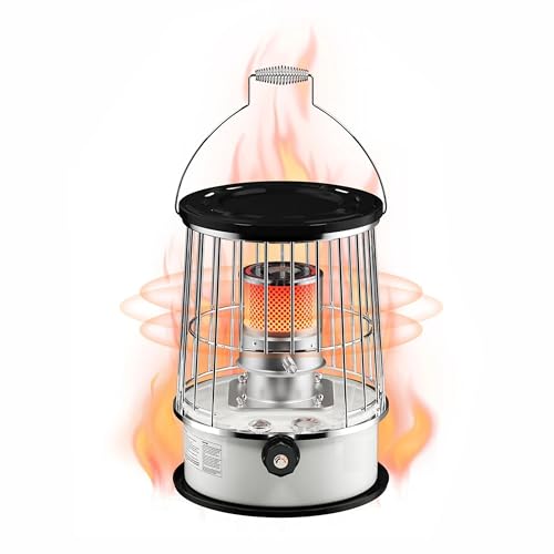 Imagen de Eurocatch Estufa de Queroseno Portátil 2600W  Calefactor Auxiliar 6L con Protección Antivuelco