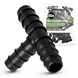 Instalguru 50x Raccord Té PE 16x16x16 mm Connecteur Tuyau Arrosage Goutte À Goutte Jonction Système Irrigation Jardin Accessoire Plomberie Manchon Union Tube Polyéthylène Eau Potager
