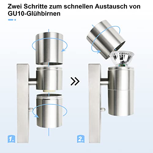 LED Außenleuchten mit Bewegungsmelder aus Edelstahl
