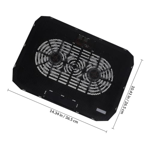 Base para laptop con ventiladores USB y pantalla LCD miniatura 2