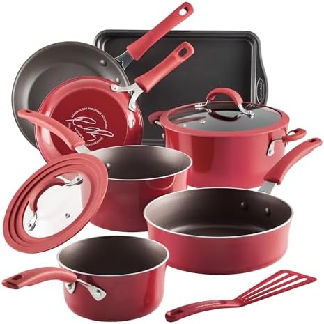 Rachael Ray Cook + Create Nonstick Cookware/Pots and Pan Set, 10 ...