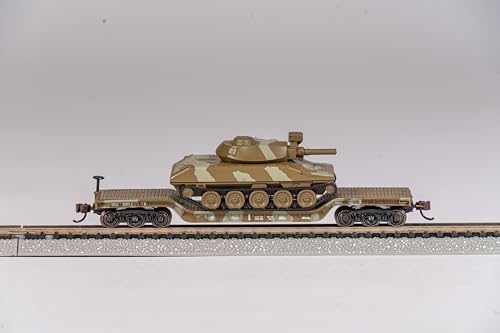Bachmann 71388 Trains - 52' Center-Depressed Flat Car With Sheridan Tank thumb #1