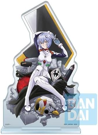 Banpresto 195337 Evangelion 3 Rei Ayanami, Operation Started Ichibansho Acrylic, 20 cm, Multicolor, Nero, Ciano, Magenta, Giallo, Rendement Standard