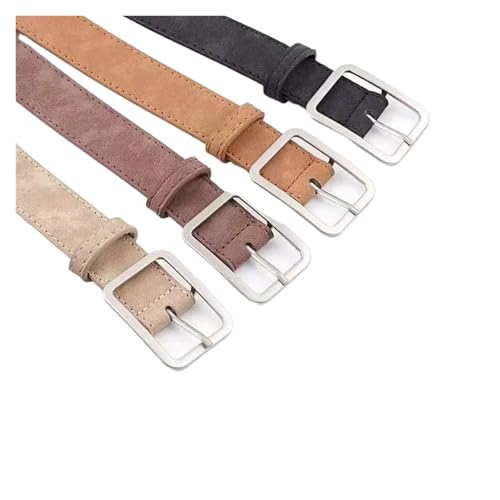 Simple and multifunctional rectangular buckle imitation leather belt, retro student men's and women's belt3