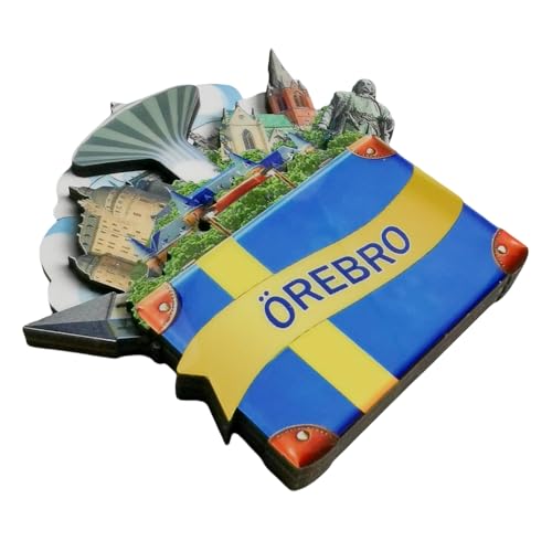 Imán Decorativo Turístico de Refrigerador Suecia miniatura 5