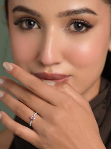 Image of Clara 925 Sterling Silver Minimal Adjustable Ring for Women Platinum Plated | Daily Wear | Gift for Women and Girls