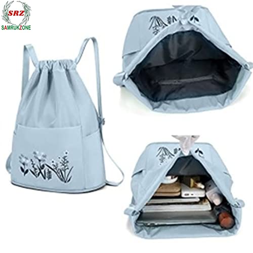 Image of SRZ School Bag College Bag Backpack for women Travel bag Polyester Trendy Stylish Backpack Drawstring Embroidery